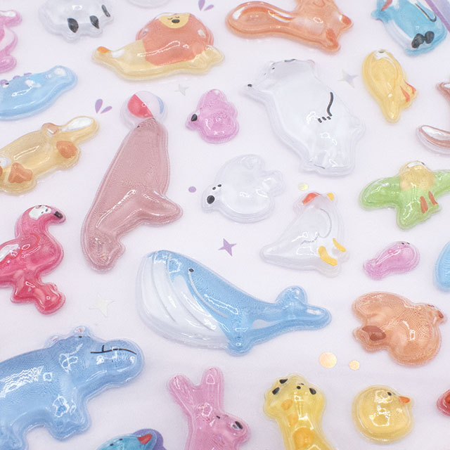 シール Nekoni 3D Fun ステッカー(axl-25-50755) 51428.どうぶつたち 14Yy88_