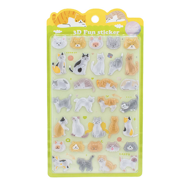 シール Nekoni 3D Fun ステッカー（axl-25-50755） 51429.ねこ 14Yy88_