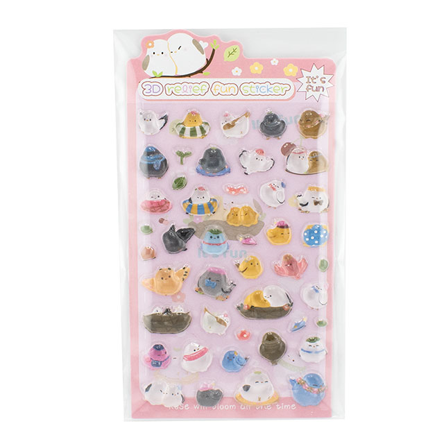 シール 3D Relief Fun ステッカー（axl-25-50768） 90-5.小鳥たち 14Yy88_