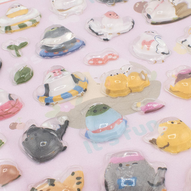 シール 3D Relief Fun ステッカー(axl-25-50768) 90-5.小鳥たち 14Yy88_