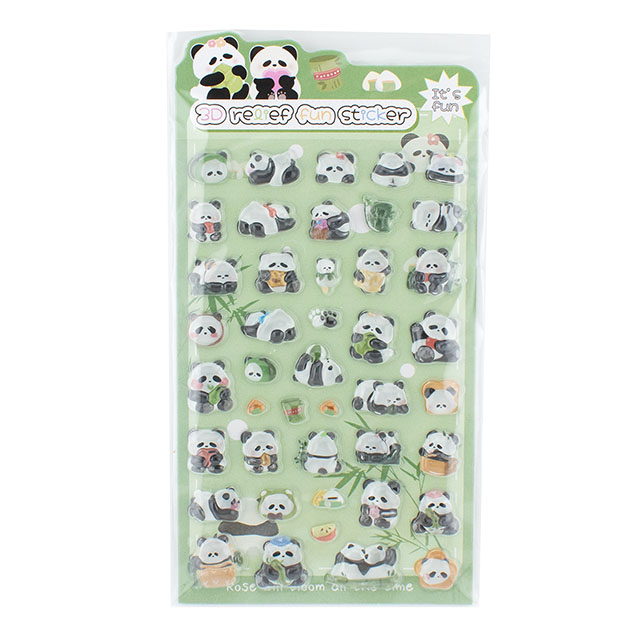 シール 3D Relief Fun ステッカー（axl-25-50768） 90-6.パンダ 14Yy88_