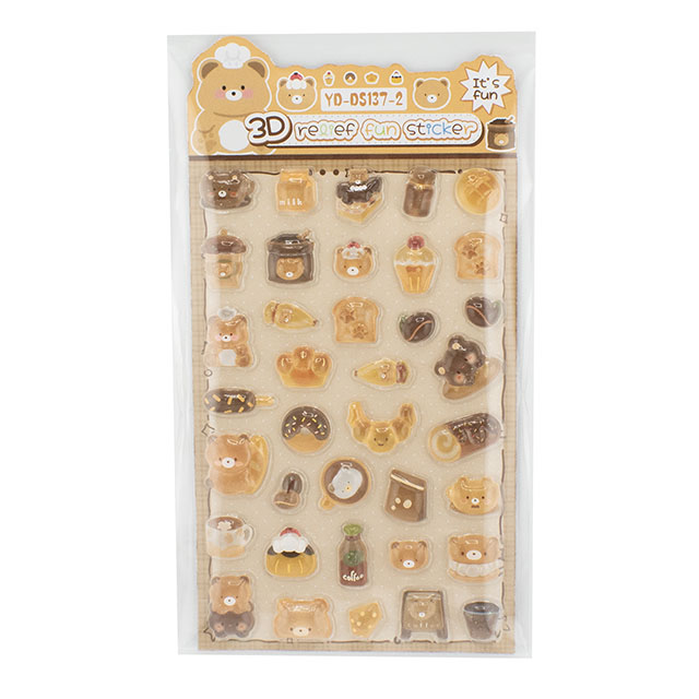 シール 3D Relief Fun ステッカー（axl-25-50768） 137-2.パンベア 14Yy88_