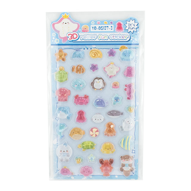 シール 3D Relief Fun ステッカー（axl-25-50768） 137-3.アンダーウォーターワールド 14Yy88_