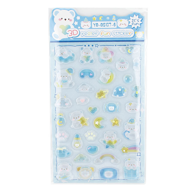 シール 3D Relief Fun ステッカー（axl-25-50768） 137-6.ホッキョクグマ 14Yy88_