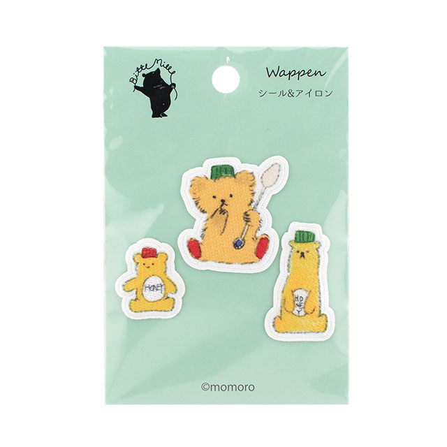 ワッペン Bitte Mitte-ビッテミッテ-(BMW-06) クマはちみつ 08Bf99_