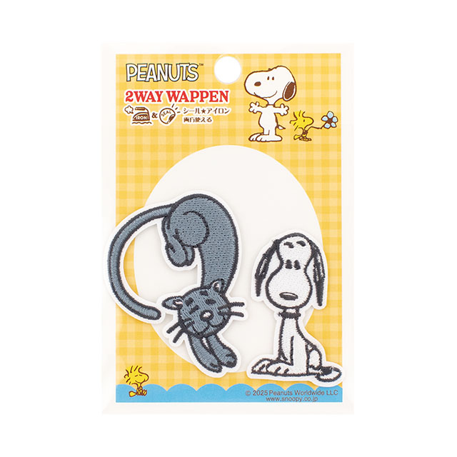 ワッペン PEANUTS-ピーナッツ-（S02Y3579） スヌーピーとファーロン 08Bf99_