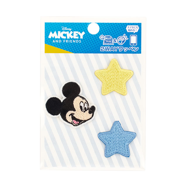 ワッペン ミッキーマウス(D01Y3582) ミッキーと星のセット 08Bf99_