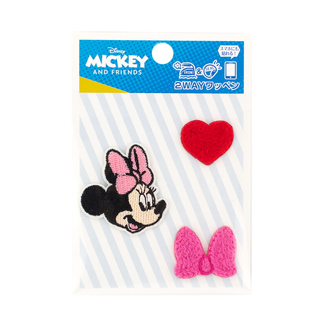 ワッペン ミニーマウス(D01Y3583) ミニーとリボンのセット 08Bf99_