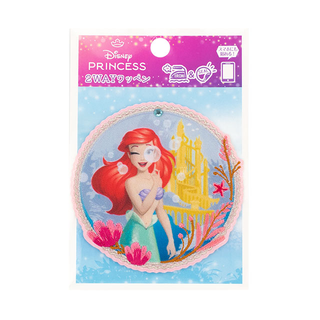 ワッペン ディズニープリンセス（D01Y3597） アリエル 海の中 08Bf99_