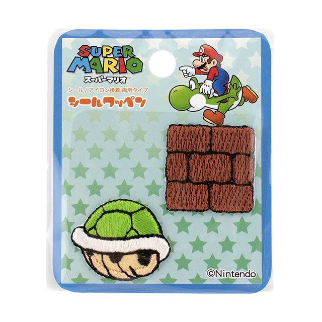 スーパーマリオ シールワッペン（MRS012） レンガブロック・ミドリこうら 08Bf99_