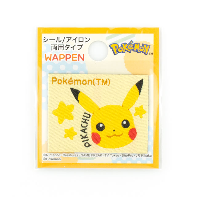 ワッペン ポケットモンスター 織りシールワッペン（PWS001） ピカチュウ 08Bf99_