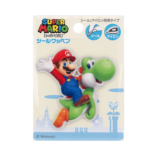 スーパーマリオ シールワッペン（MRW023） マリオ＆ヨッシー 08Bf99_