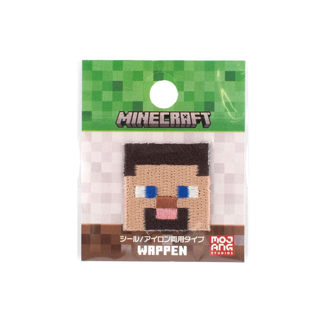 ワッペン マインクラフト シールワッペン小（MYS002） STEVE スティーブ 08Bf99_