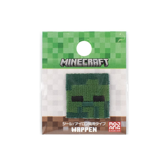 ワッペン マインクラフト シールワッペン小（MYS004） ZOMBIE ゾンビ 08Bf99_