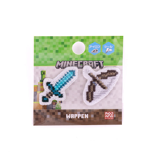 ワッペン マインクラフト プチシールワッペン（MYP009） ダイヤモンドの剣・弓矢 08Bf99_