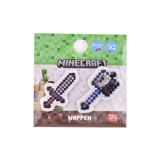 ワッペン マインクラフト プチシールワッペン（MYP010） ネザライトの剣・メイス 08Bf99_