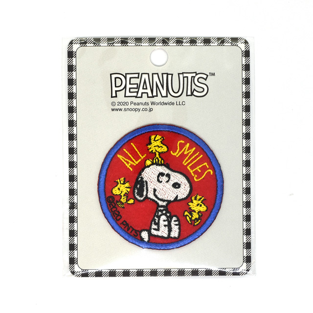 ワッペン Peanuts ピーナッツ Rio 2913 エンブレムワッペンスヌーピースマイル H 4b オカダヤ Okadaya 布 生地 毛糸 手芸用品の専門店