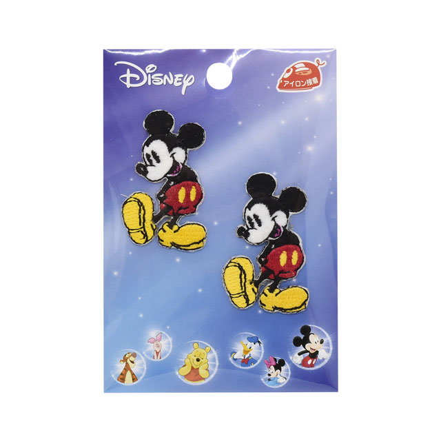 ワッペン Disney ミッキーマウス （DI400-DI44） Mickey (H)_4b_ オカダヤ(okadaya) 布・生地、毛糸