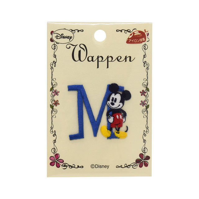ワッペン Disney （MY4001-MY311） ミッキー アルファベット M 08Bf99_