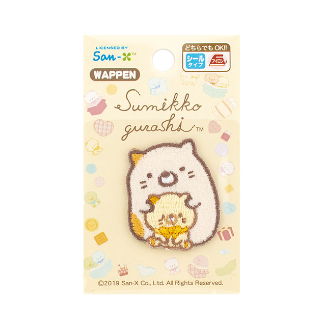 ワッペン すみっコぐらし しろくまのてづくりぬいぐるみ（PSU350） PSU104.ねこ 08Bf99_