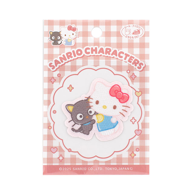 ワッペン サンリオキャラクターズ Happy Friendships（SCW601） SCW74.ハローキティ・チョコキャット 08Bf99_