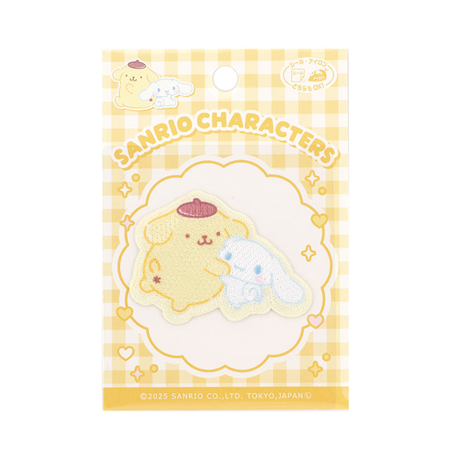 ワッペン サンリオキャラクターズ Happy Friendships（SCW601） SCW77.ポムポムプリン・シナモロール 08Bf99_