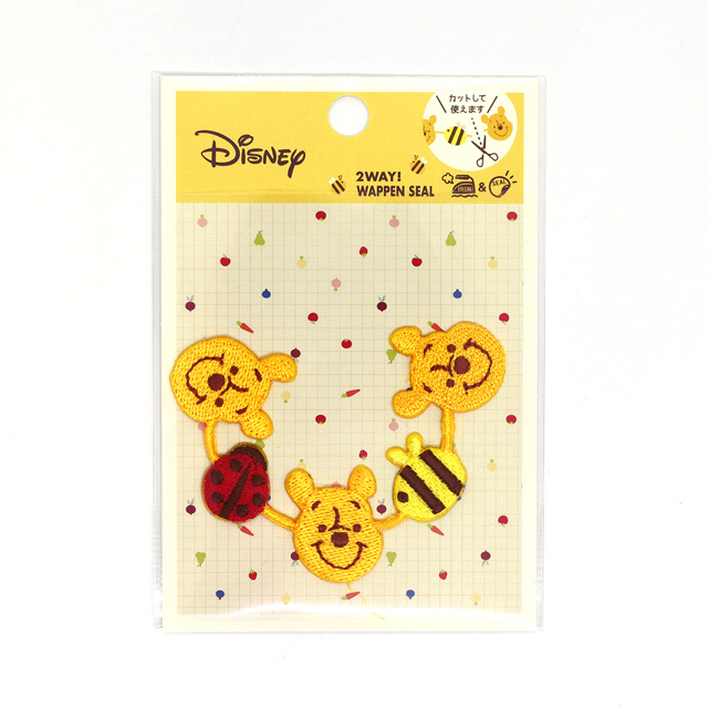 ワッペン Disney クマのプーさん D01y1516 プー ライン 大 H 4b オカダヤ Okadaya 布 生地 毛糸 手芸用品の専門店
