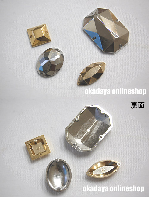 縫いつけメタルパーツ 正方形（GAG50012-10） 10mm RG.ゴールド (H)_3b_