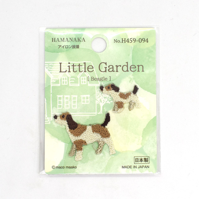 ワッペン ハマナカ Little Garden-リトルガーデン-（H459-094） Beagle/ビーグル (H)_4b_