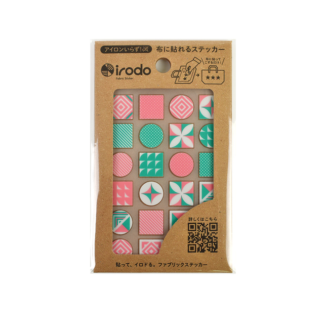 ファブリックステッカー irodo-イロド- タイル 90067.ピンク・ライムグリーン 99Zz99_
