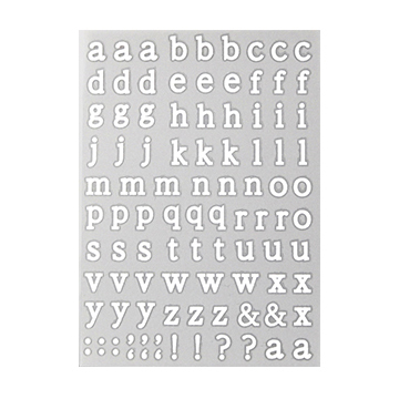 ファブリックステッカー irodo-イロド- アルファベット　小セリフ（90114） WH.ホワイト (H)_4b_