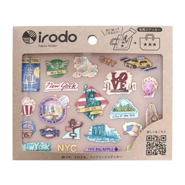 ファブリックステッカー irodo-イロド- ワールドトラベル（90182） NY.ニューヨーク 08Bf99_