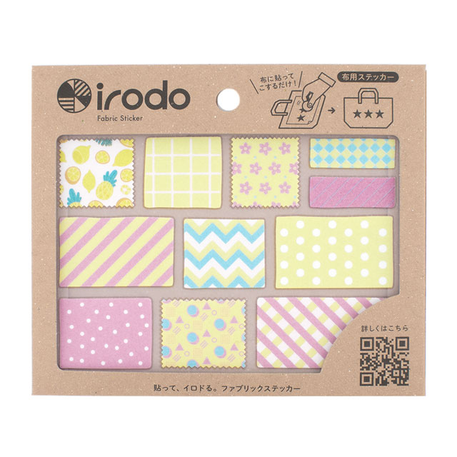 ファブリックステッカー irodo-イロド- パッチワーク(90224) 1YP.イエロー・ピンク 08Bf99_