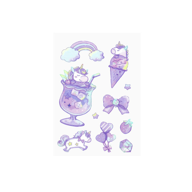 ファブリックステッカー irodo-イロド- パープルユニコーン(90253) 08Bf99_