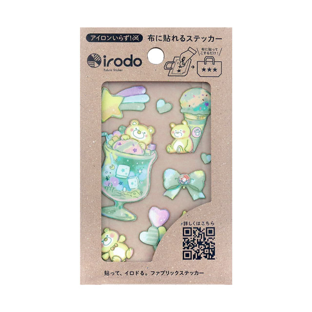 ファブリックステッカー irodo-イロド- ミントベア（90255） 08Bf99_