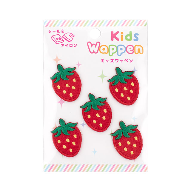 キッズワッペン（KDW-10） いちご 08Bf99_