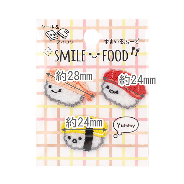 ワッペン すまいるふーど(SFW-09) おすしたち 08Bf99_