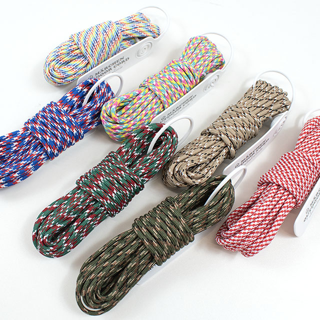 メルヘンアート アウトドアコード カモ 太さ約3mm×5m巻 1634.サンドカモ 08Be99_