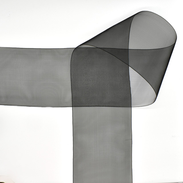 MOKUBA(木馬) オーガンジーリボン(1500) 100mm 3.ブラック 07Aa99_