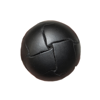 牛革バスケットボタン（No.100カワボタン） 13mm 黒 (H)_6aj