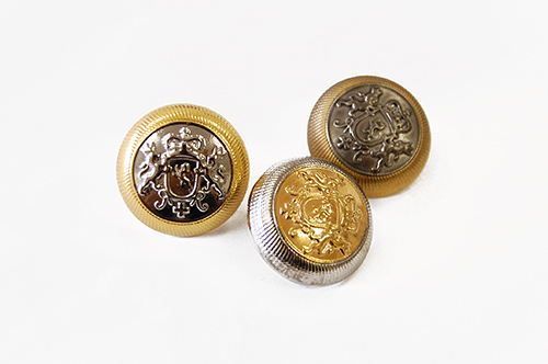 2トーン獅子紋章メタルボタン（10070637） 15mm SGB.シルバー×ゴールド墨入れ (H)_6a_