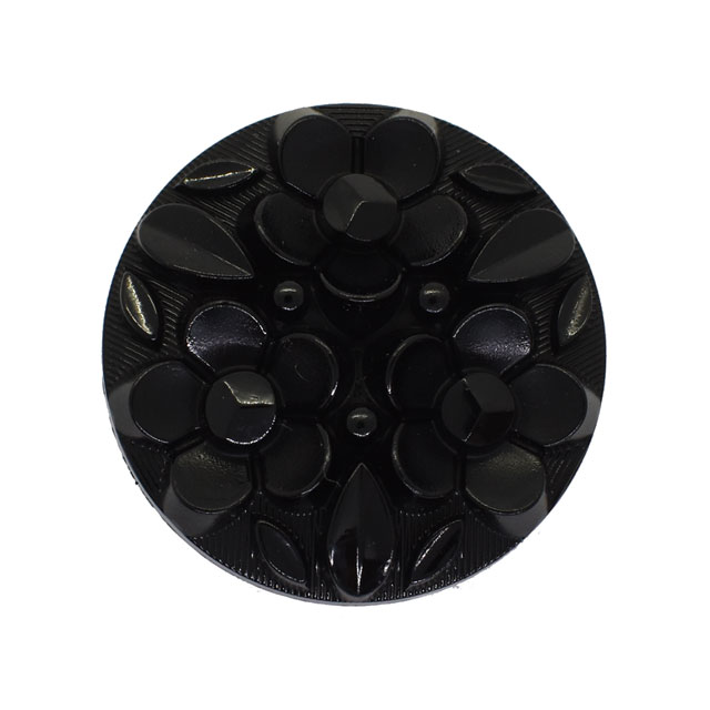 ボタン ナイロンフラワーブーケボタン  （4518N）  23mm Nero.ブラック (H)_6a_