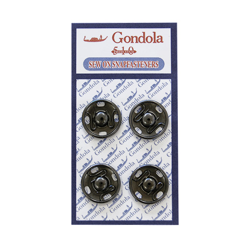 スナップボタン ゴンドラスナップ（510） 17mm イブシ/ブラックニッケル 08Bg99_