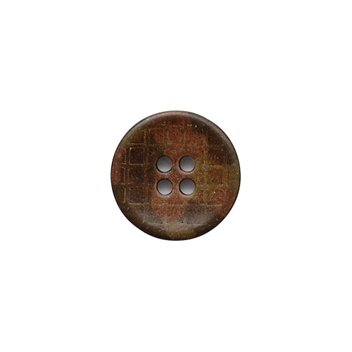 格子型押迷彩ボタン（75051） 20mm 48.ダークブラウン系 (H)_6a_