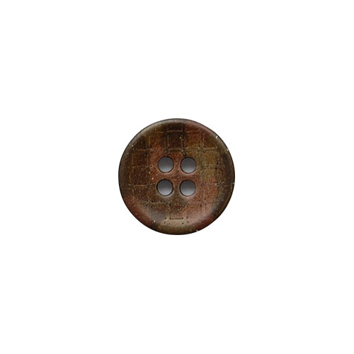 格子型押迷彩ボタン（75051） 18mm 48.ダークブラウン系 08Bg99_