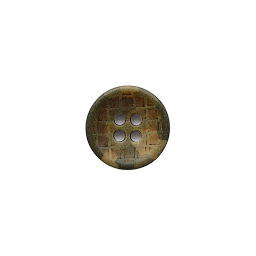 格子型押迷彩ボタン（75051） 18mm 65.カーキ系 08Bg99_