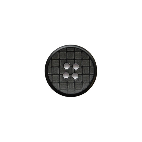 格子型押迷彩ボタン（75051） 20mm 09.ブラック系 08Bg99_