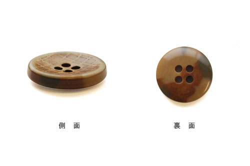 格子型押迷彩ボタン（75051） 20mm 41.ベージュ系 (H)_6a_