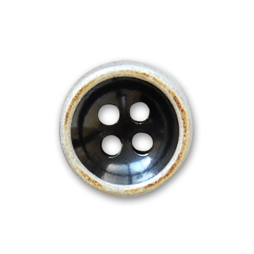 焼加工水牛風シャツボタン（75081） 10mm 09.ブラック 08Bg99_