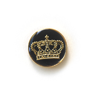 王冠模様メタルボタン（AY6249） 15mm Goq.ゴールド×ブラック (H)_6a_